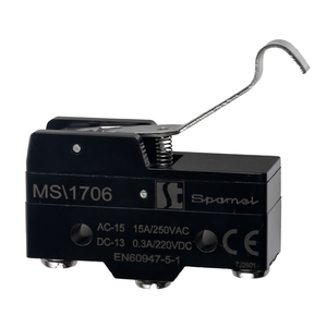 MS\1706 Miniature switch long bent lever - Снимка на изделието